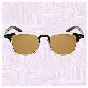 Sunglasses w/ Acrylic Frame - Brown